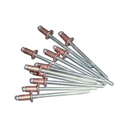 Articolo 424C Rivetti rame tipo standard lungo - Idoneo all'utilizzo con il Mod. 595 Speciale piastrina inox per ancoraggio fune - Osd gruppo Ecotech srl